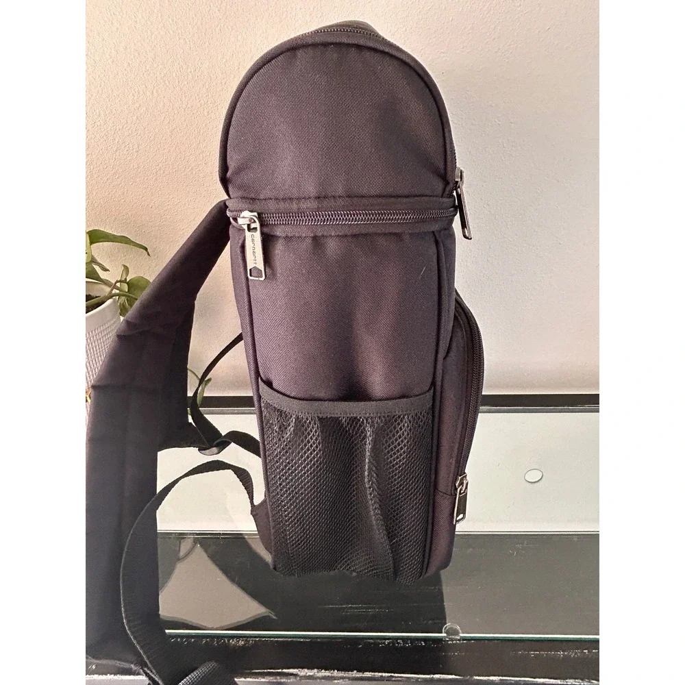 Carhartt Baker Construction Insulated 20 Can Cooler Backpack Black Canvas Bag